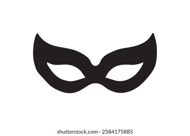 masquerade icon vector silhouette isolated in white background