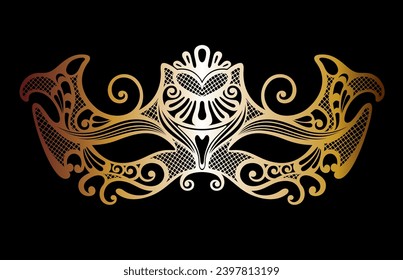 Masquerade  mask. Carnival mask Isolated Vector