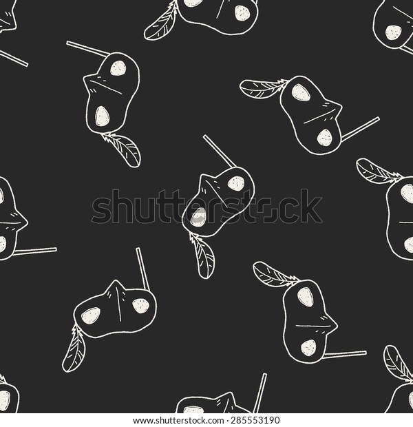 Masquerade Mask Doodle Seamless Pattern Background Stock Vector