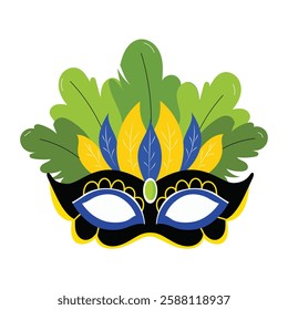 Masquerade mask flat style illustration