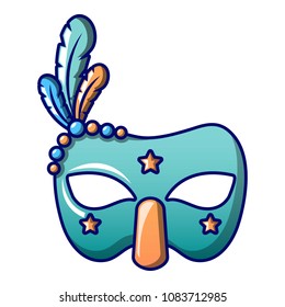 Masquerade mask icon. Cartoon of masquerade mask vector icon for web design isolated on white background