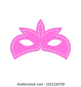 masquerade mask icon for celebration, flat design