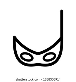 Masquerade mask icon or logo isolated sign symbol vector illustration - high quality black style vector icons
