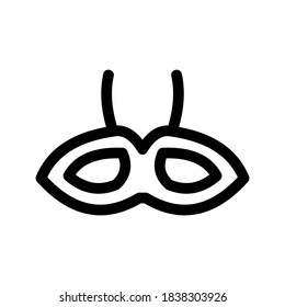 Masquerade mask icon or logo isolated sign symbol vector illustration - high quality black style vector icons
