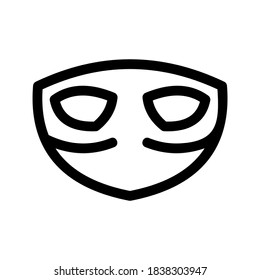 Masquerade mask icon or logo isolated sign symbol vector illustration - high quality black style vector icons
