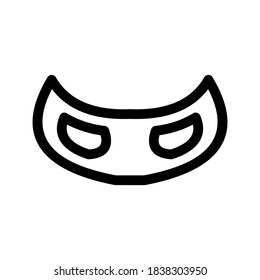 Icono de máscara de mascarada o logotipo símbolo de signo aislado ilustración vectorial - iconos vectoriales de estilo negro de alta calidad
