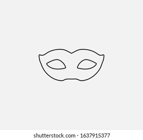 Masquerade Mask icon. Vector illustration, flat design. Line.