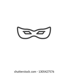 Masquerade mask line icon. linear style sign for mobile concept and web design. Brazil carnival mask outline vector icon. Carnival, party, celebration symbol, logo illustration. Pixel perfect vector