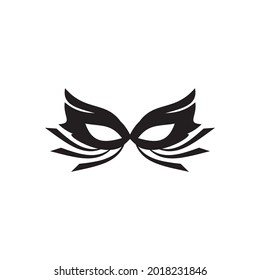 Masquerade mask logo design vector template