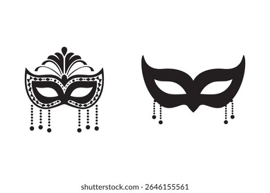 Mascarar Máscara Silhueta Vetor Design