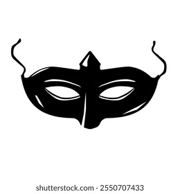 Mascarada Máscara Silueta Vector Icono Ilustración Logo