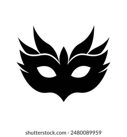 Masquerade mask silhouette vector illustration