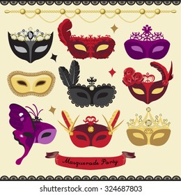 Masquerade Mask Vector Design Illustration