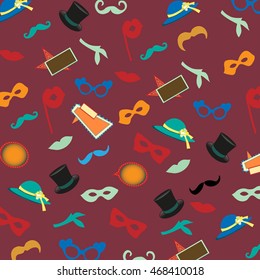 masquerade: masks, hats, glasses