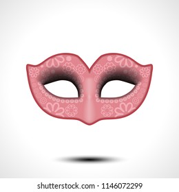 Masquerade party mask. Carnival mask isolated on white background, front view