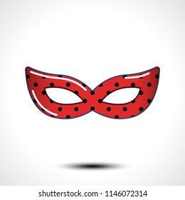 Masquerade party mask. Carnival mask isolated on white background, front view