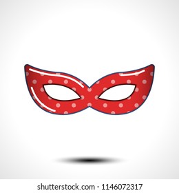 Masquerade party mask. Carnival mask isolated on white background, front view