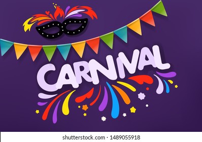 Masquerade vector concept. Carnival banner