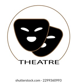 Masquerade vector icon on white background. Theatre mask icon	