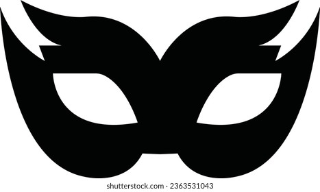 Masquerade vector icon on white background. Comic and tragic mask icon