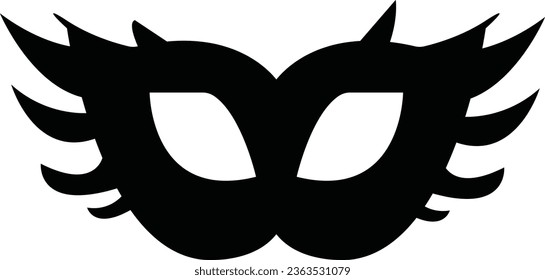 Masquerade vector icon on white background. Comic and tragic mask icon