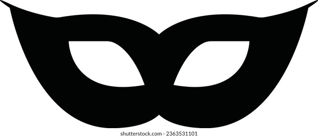 Masquerade vector icon on white background. Comic and tragic mask icon