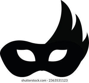 Masquerade vector icon on white background. Comic and tragic mask icon