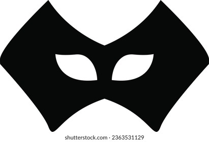 Masquerade vector icon on white background. Comic and tragic mask icon