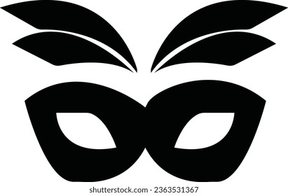 Masquerade vector icon on white background. Comic and tragic mask icon