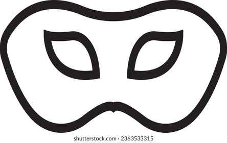 Masquerade vector icon on white background. Comic and tragic mask icon