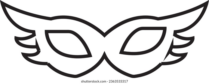 Masquerade vector icon on white background. Comic and tragic mask icon