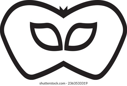 Masquerade vector icon on white background. Comic and tragic mask icon