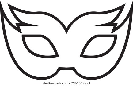 Masquerade vector icon on white background. Comic and tragic mask icon