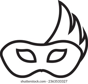 Masquerade vector icon on white background. Comic and tragic mask icon