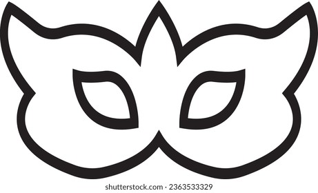 Masquerade vector icon on white background. Comic and tragic mask icon