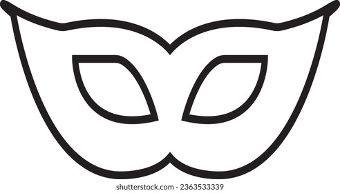 Masquerade vector icon on white background. Comic and tragic mask icon