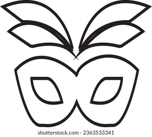 Masquerade vector icon on white background. Comic and tragic mask icon