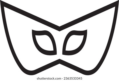 Masquerade vector icon on white background. Comic and tragic mask icon