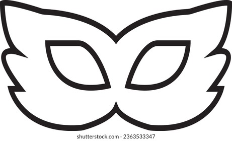 Masquerade vector icon on white background. Comic and tragic mask icon