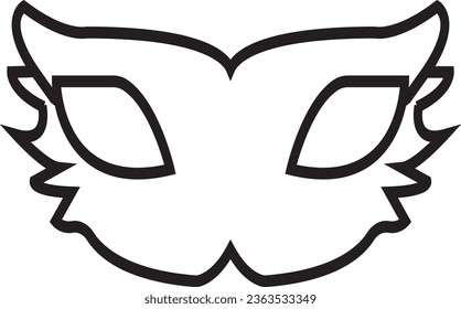 Masquerade vector icon on white background. Comic and tragic mask icon