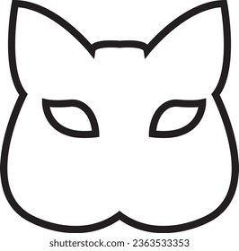 Masquerade vector icon on white background. Comic and tragic mask icon