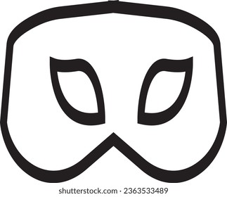 Masquerade vector icon on white background. Comic and tragic mask icon