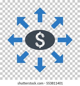 Mass Cashout icon. Vector pictograph style is a flat symbol, color, chess transparent background. Designed for software and web interface toolbars and menus.