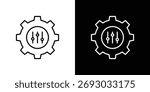 Mass customization icon. Line with editable stroke.