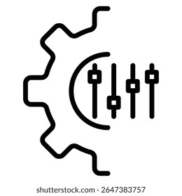Mass customization icon outline set sign