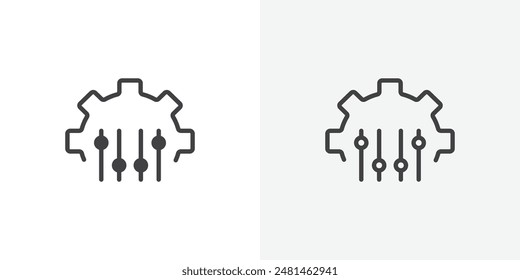 Mass customization icon symbol collection on white background.