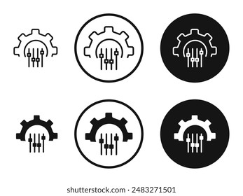 Mass customization outlined icon vector collection.