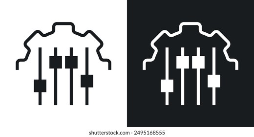 Mass customization vector icon set in solid style.