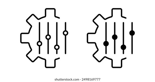 mass customization vector icon set in black color.