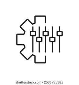 Mass Customization Vector Line Icon. Customisation Concept. Flat design.